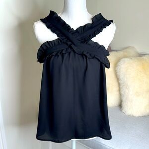 NWOT J.Crew Black Fashion Top size 6